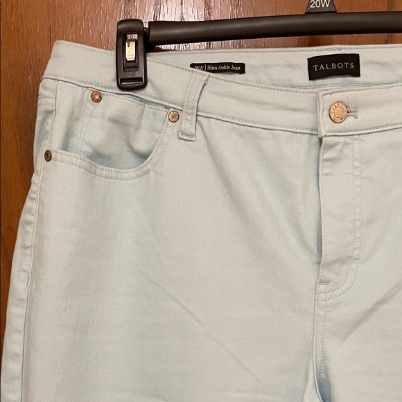 Talbots UEC Sz 18X Slim Ankle Light Blue Jeans - Picture 4 of 8
